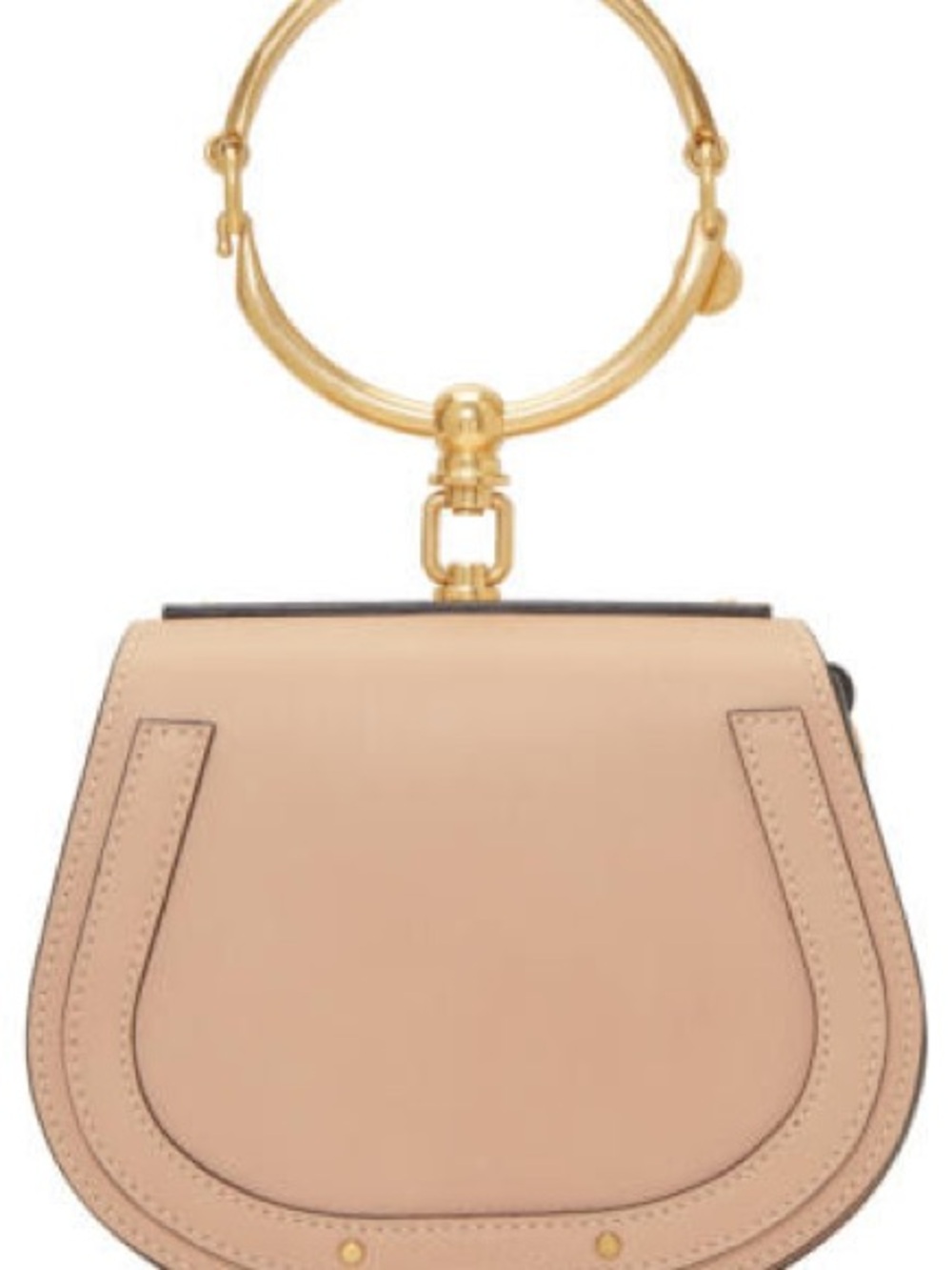 Chloé Small Nile bracelet bag in beige with gold hardware